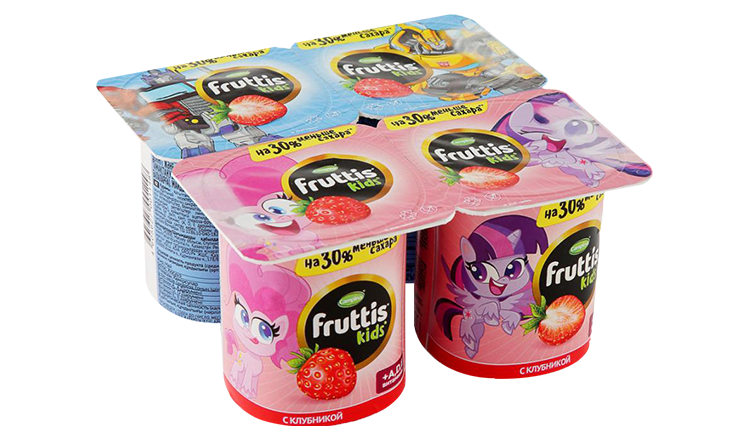 Йогуртный продукт ФРУТТИС Суперэкстра яблоко груша клубника бзмж 8% 115г