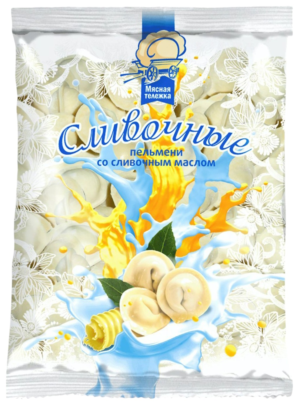 Пельмени МЯСНАЯ ТЕЛЕЖКА сливочные 800г