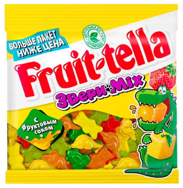 Жевательный мармелад ФРУТТЕЛЛА Звери микс 150г