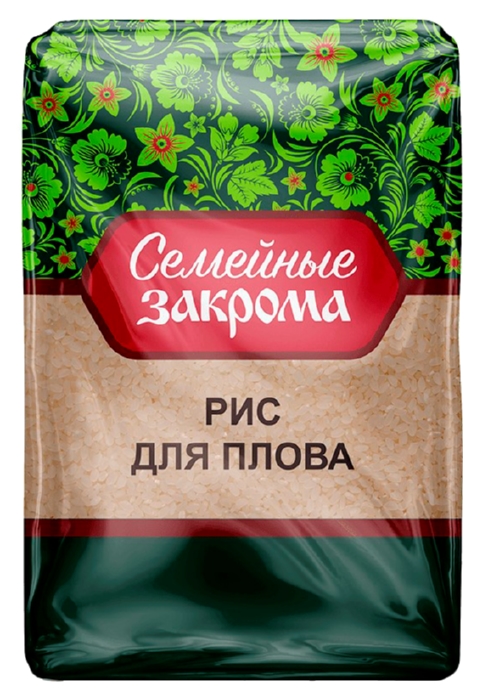 Рис СЕМЕЙНЫЕ ЗАКРОМА Для плова круглозерный м/у 800г