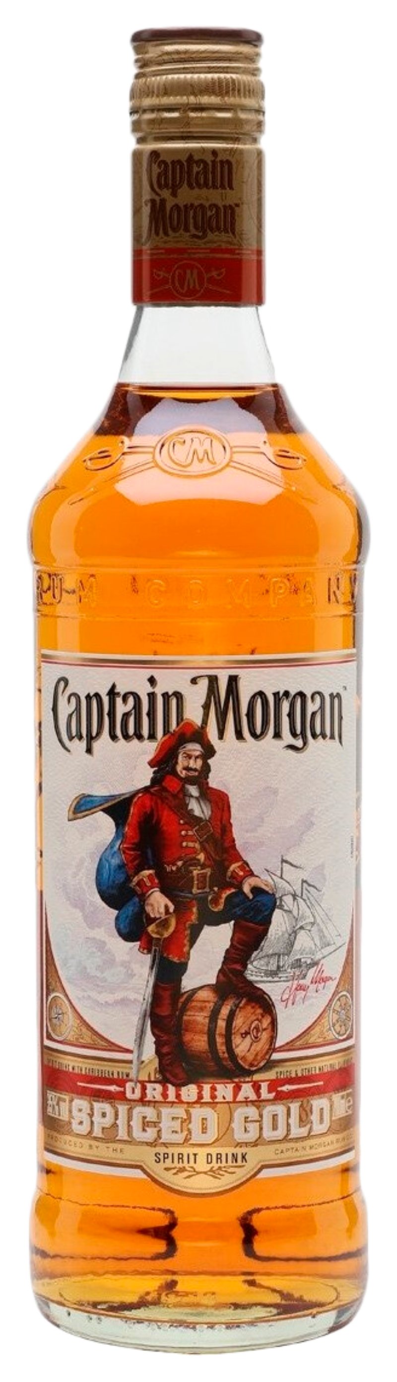 Напиток спиртной КАПИТАН МОРГАН Пряный золотой на основе рома 35% ст/б 0.7л