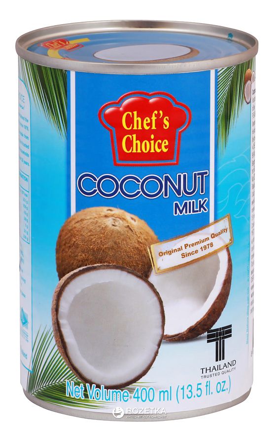 Молоко кокосовое ШЕФ ЧОЙЗ ж/б 400мл