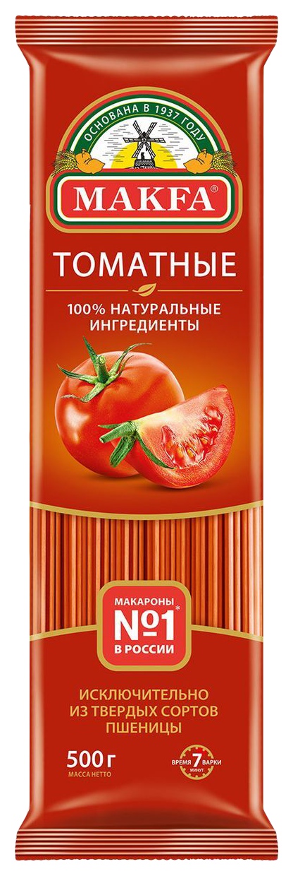 Мак.изделия МАКФА Вермишель длинная томатная м/у 500г