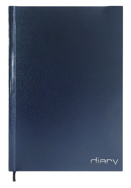 Ежедневник АТТОМИКС темно-синий бумвинил А5 160л