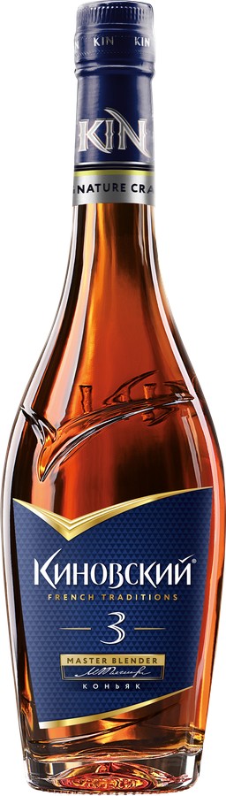 Коньяк КИНОВСКИЙ 3 года 40% ст/б 0.5л