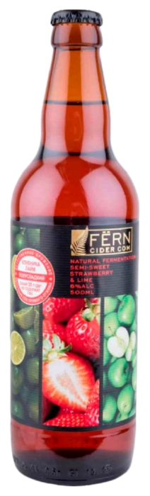 Напиток слабоалкогольный ФЕРН Медовуха с клубникой и лаймом 6% ст/б 0.5л