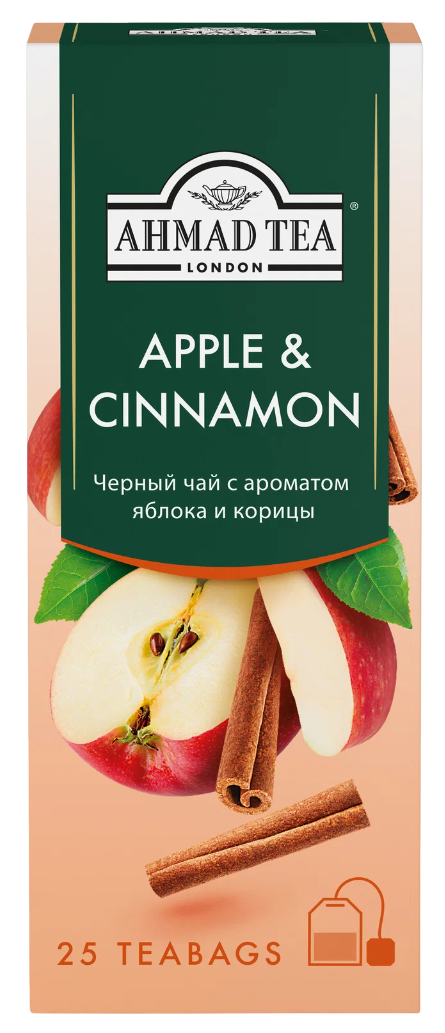 Чай АХМАД яблоко корица черный 25пак