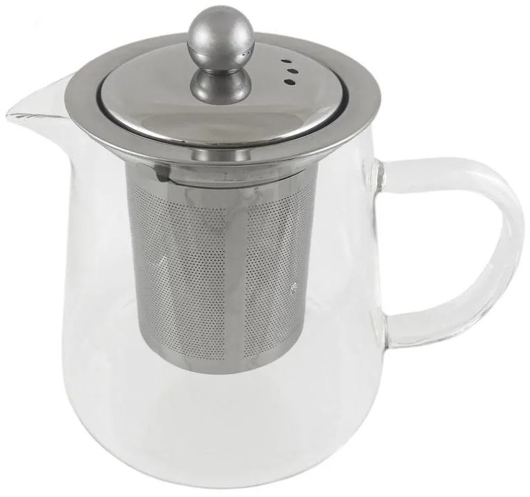 Чайник заварочный АТМИКС стеклянный 550мл с металлическим ситом арт.6459-5