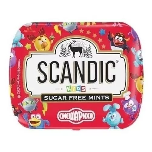 Конфеты СКАНДИК Смешарики Малина без сахара 14г