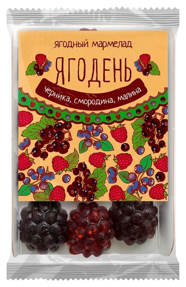 Мармелад ЯГОДЕНЬ черника смородина малина 165г