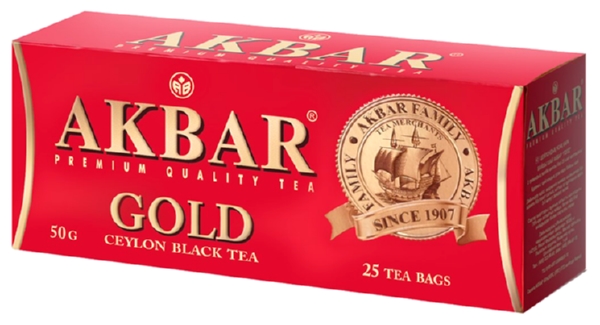 Чай АКБАР Голд черный 25пак