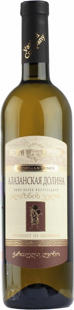 Вино ВАЗИАНИ Алазанская долина белое п/сл 12% ст/б 0.75л