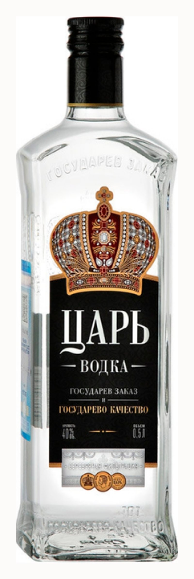 Водка ГОСУДАРЕВ ЗАКАЗ Царь 40% ст/б 0.5л