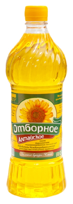 Масло подсолнечное ОТБОРНОЕ АЛТАЙСКОЕ нерафинированное 0.8л