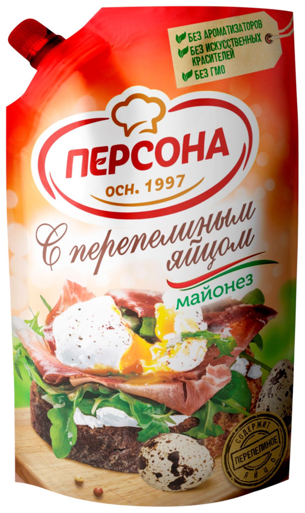 Майонез ПЕРСОНА С перепелиным яйцом 50% д/пак 700мл