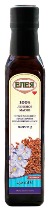 Масло льняное ЕЛЕЯ прессовое ст/б 250мл