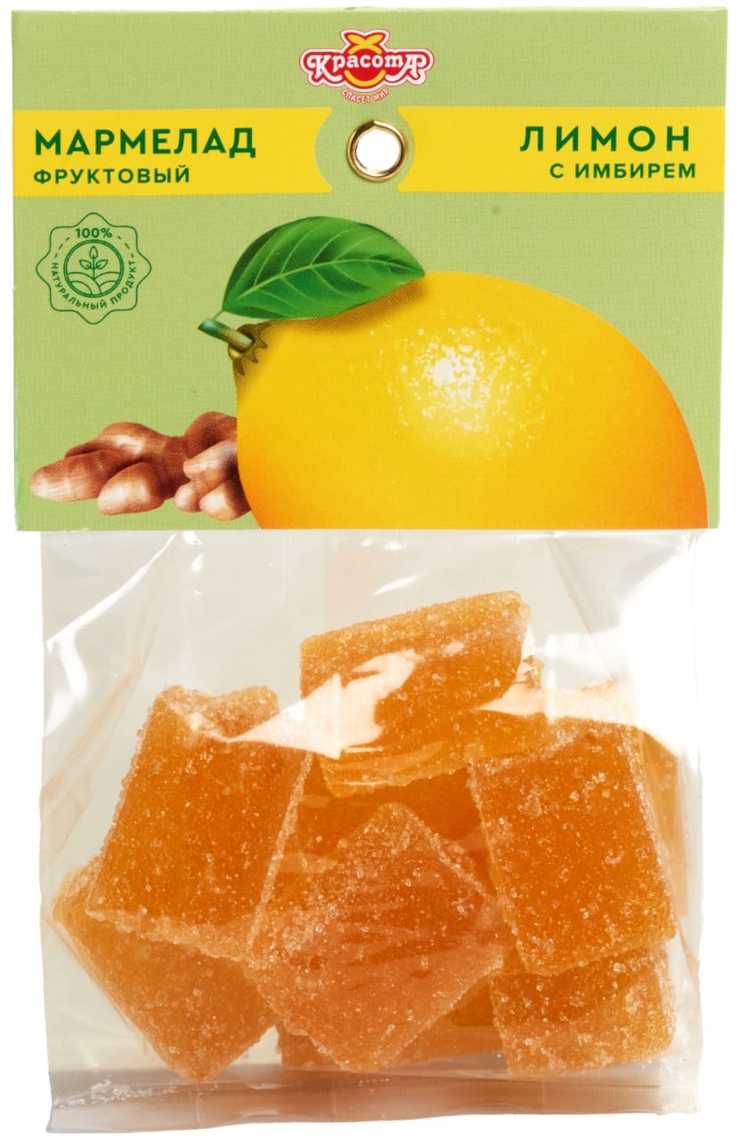 Мармелад КРАСОТА СПАСЕТ МИР Лимон с имбирем 125г