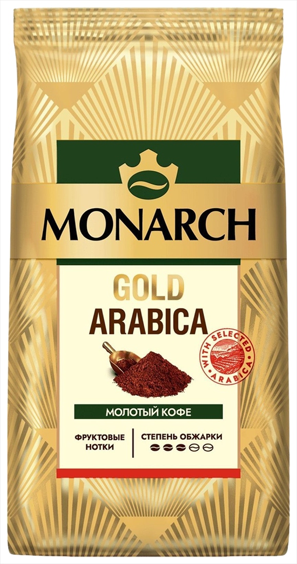 Кофе МОНАРХ Голд Арабика молотый 200г