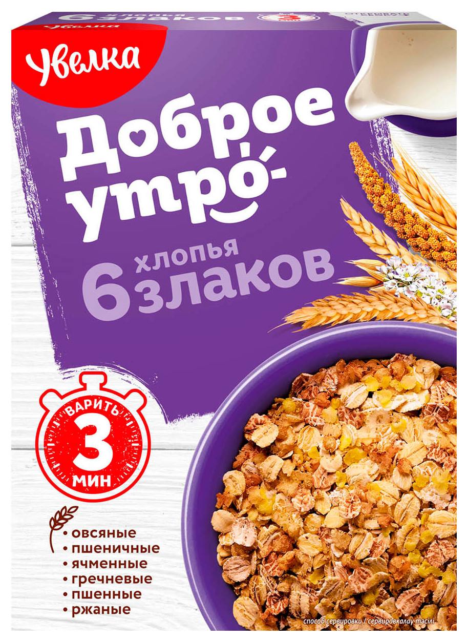 Хлопья УВЕЛЬСКИЕ КРУПЫ 6-ти злаковые карт/уп 350г