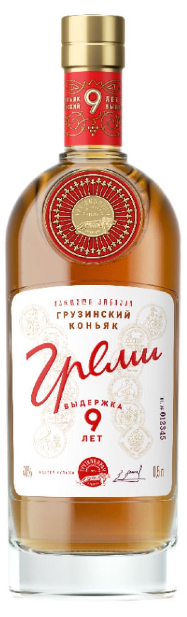 Коньяк ГРЕМИ 9 лет 40% ст/б 0.5л