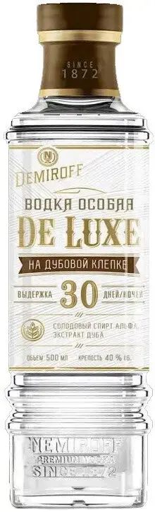 Водка ДЕМИРОФФ Де Люкс Выдержанная на дубовой клепке 40% ст/б 0.5л