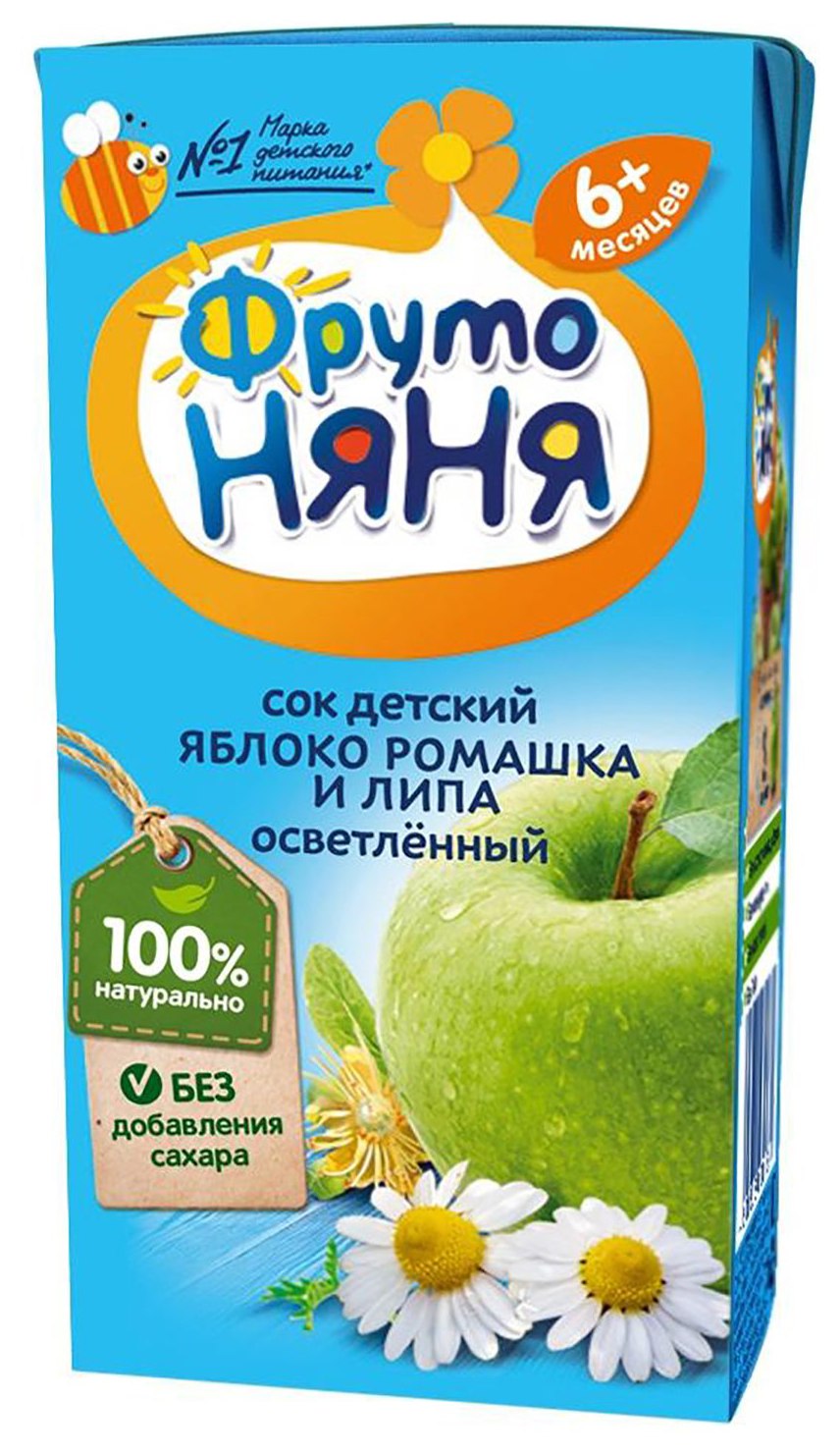 Напиток ФРУТОНЯНЯ яблоко ромашка липа 0.2л