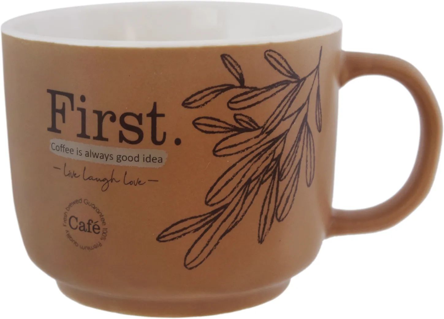 Кружка НАТАМ Сначала кофе карамельная 400мл арт.KRJYD973-W23002-3