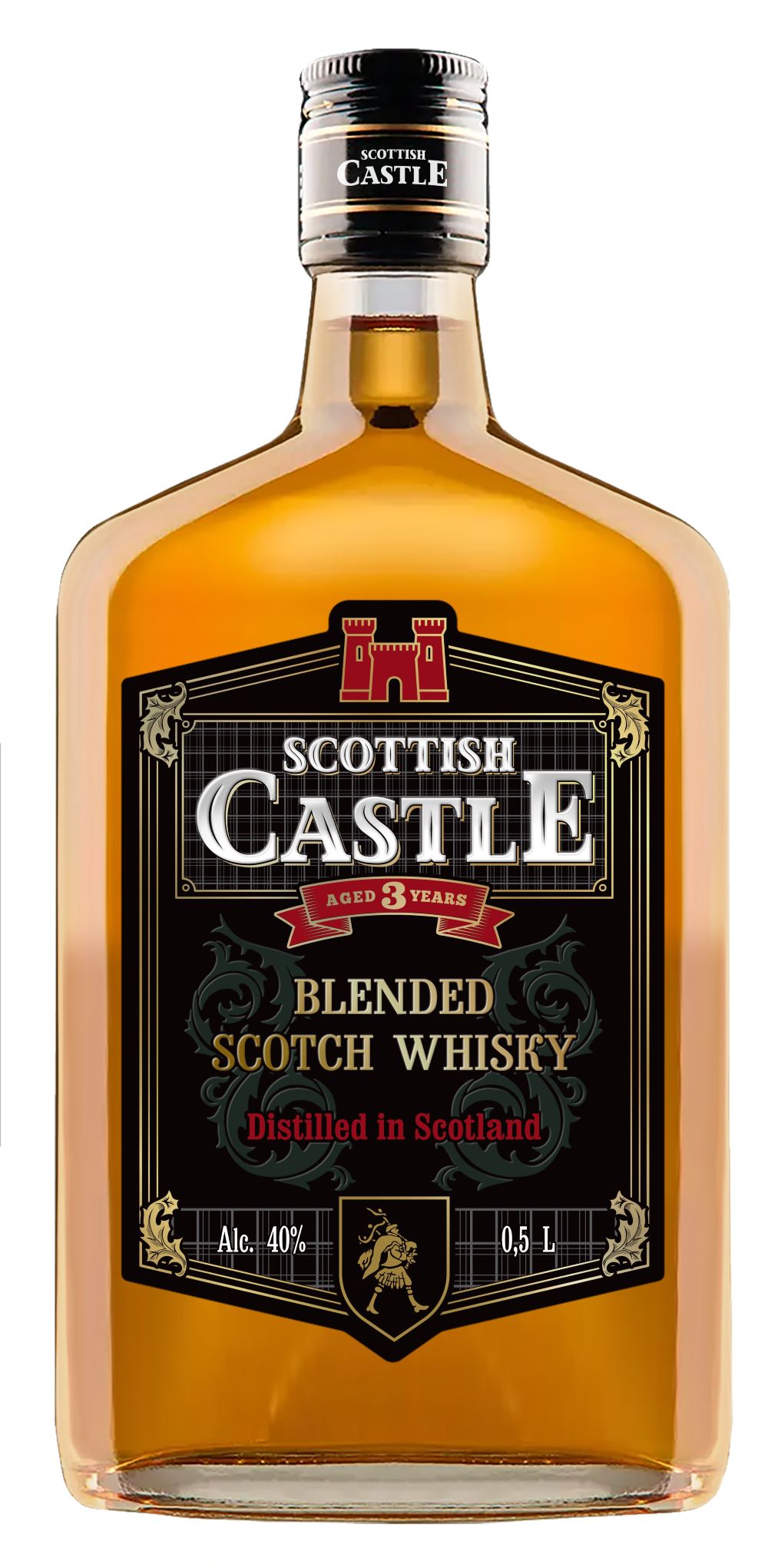 Виски СКОТТИШ КАСЛ купажированный 40% ст/б 0.5л