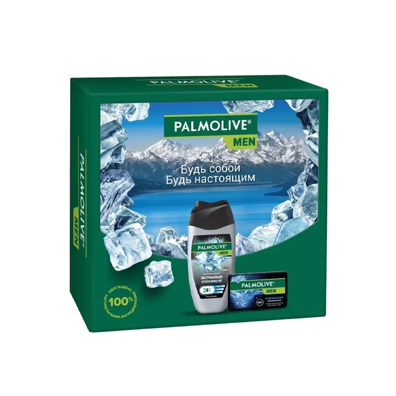 ПН ПАЛМОЛИВ Мен Арктический ветер и северный океан гель для душа 250мл+туалетное мыло 90г