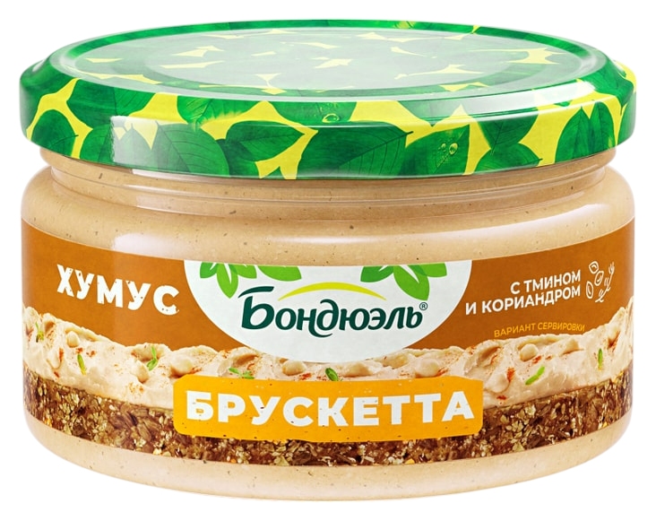 Брускетта БОНДЮЭЛЬ хумус из нута ст/б 250мл