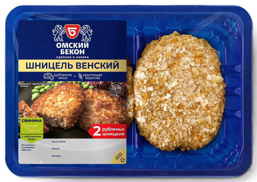 Шницель ОМСКИЙ БЕКОН Венский охл 250г