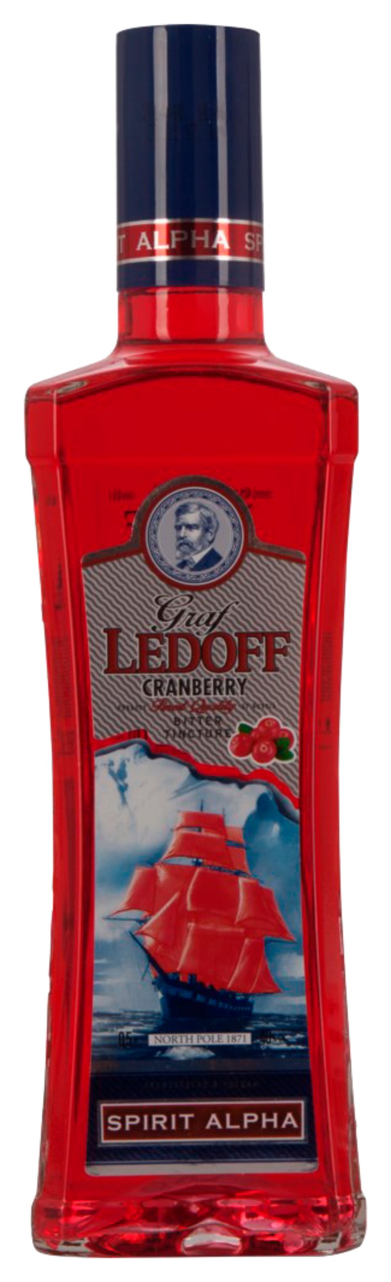 Настойка ГРАФ ЛЕДОФФ Клюква горькая 40% ст/б 0.5л