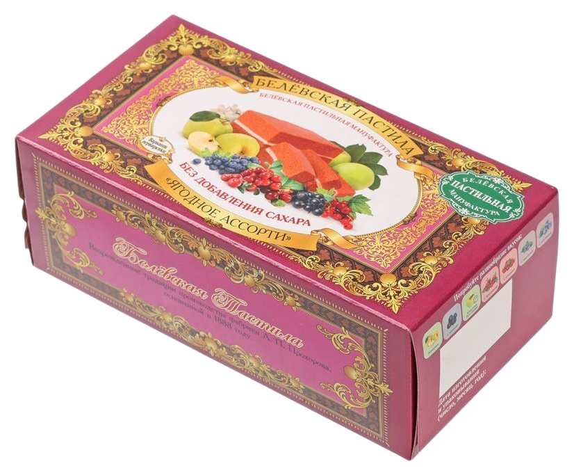 Пастила БЕЛЕВСКАЯ ПАСТИЛА Ягодное ассорти без сахара м/у 100г