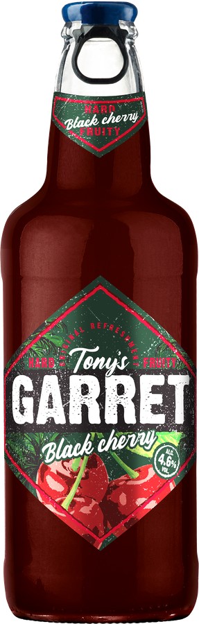 Пивной напиток ТОНИ’С ГАРРЕТ Хард черная вишня 4.6% ст/б 0.4л