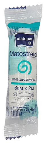 Бинт МАТОПАТ Эластичный фиксирующий 6см 2м