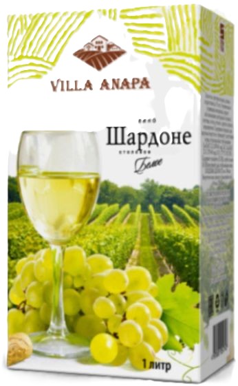 Вино ВИЛЛА АНАПА Шардоне белое п/сл 9-11% т/пак 1л
