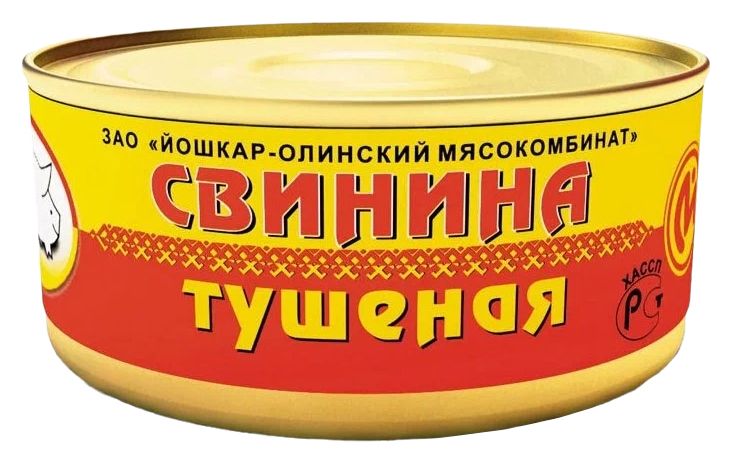 Свинина тушеная ЙОМ ГОСТ ж/б 325г