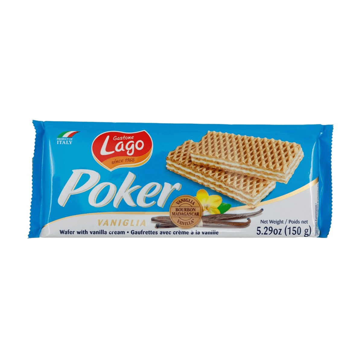 Вафли ГАСТОНЕ ЛАГО Покер с ванильным кремом 150г