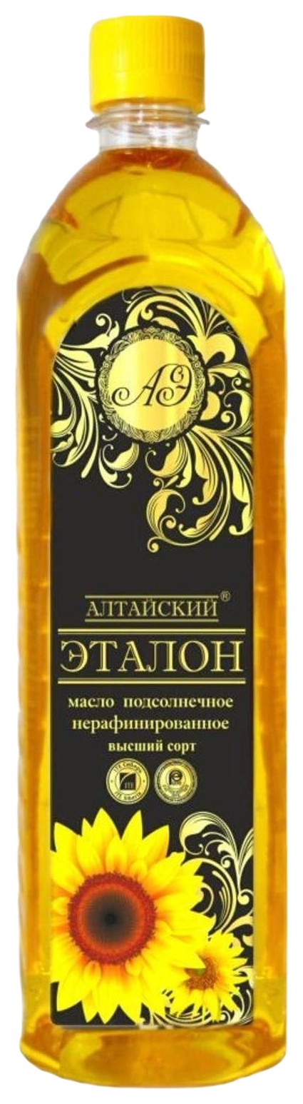 Масло подсолнечное АЛТАЙСКИЙ ЭТАЛОН нерафинированное пэт 0.5л