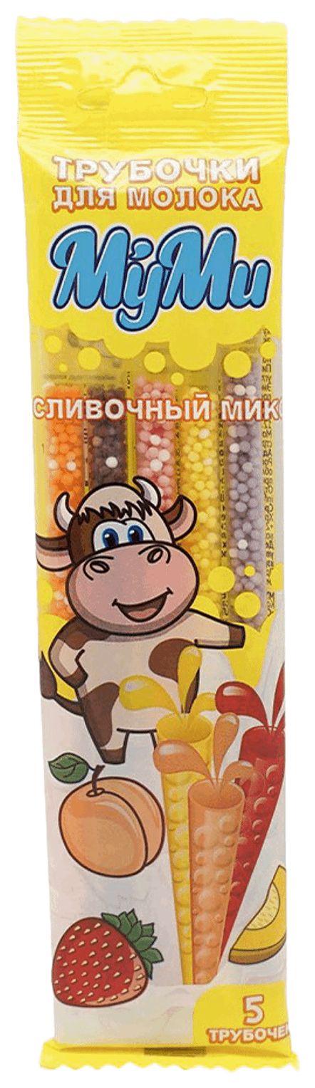 Трубочка для молока МУМИ сливочный микс 5*6г