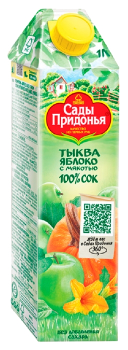 Сок САДЫ ПРИДОНЬЯ яблоко тыква 1л