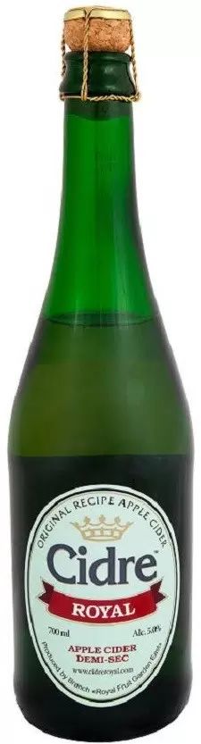 Сидр РОЯЛ ФРУТ Яблочный п/сух 5% ст/б 0.75л
