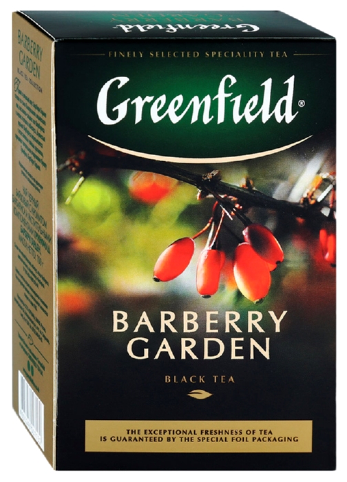 Чай ГРИНФИЛД Барбарен гарден листовой 100г