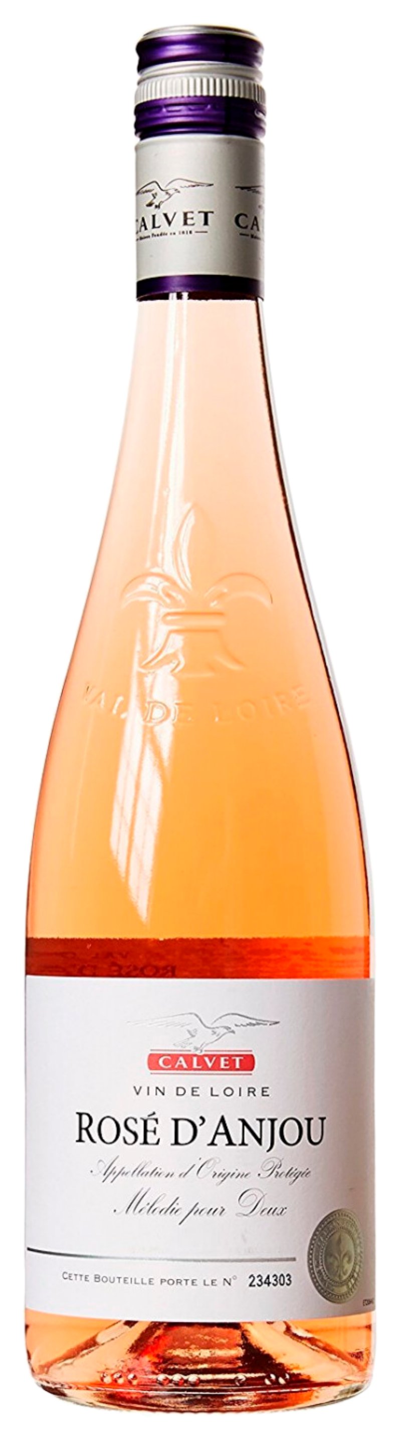 Вино КАЛЬВЕ Розе д`Анжу розовое п/сл 10.5% ст/б 0.75л