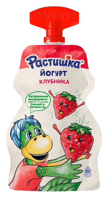 Йогурт РАСТИШКА обогащенный клубника бзмж 2.6% 70г