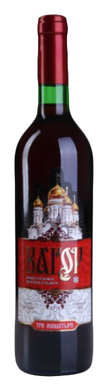 Вино ТРИ МОНАСТЫРЯ Кагор красное сл 10% ст/б 0.7л