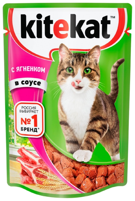 Корм для кошек КИТЕКЕТ с ягненком в соусе 85г