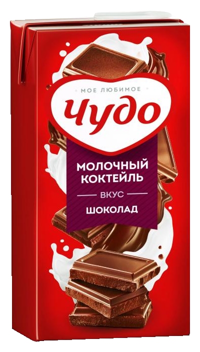 Коктейль молочный ЧУДО шоколад бзмж 2% 960г