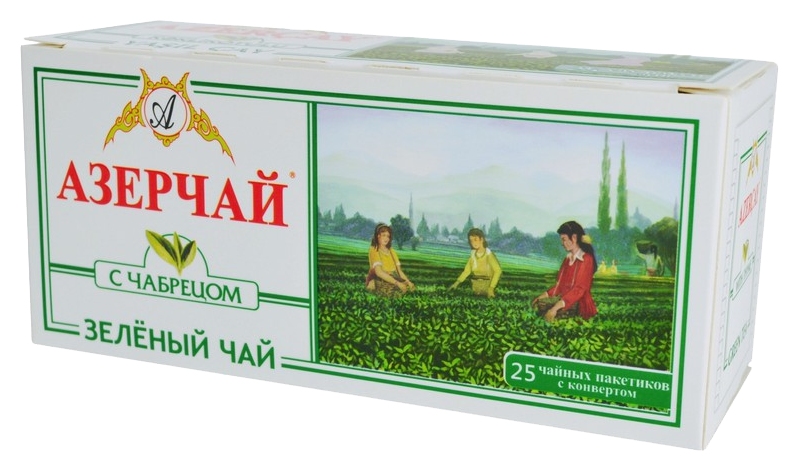 Чай АЗЕРЧАЙ зеленый с чабрецом 25пак