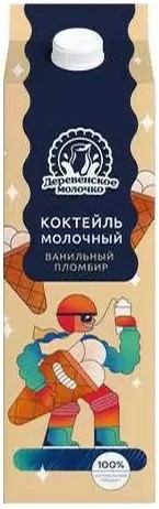 Коктейль молочный ДЕРЕВЕНСКОЕ МОЛОЧКО Пломбир бзмж 2.5% 450г